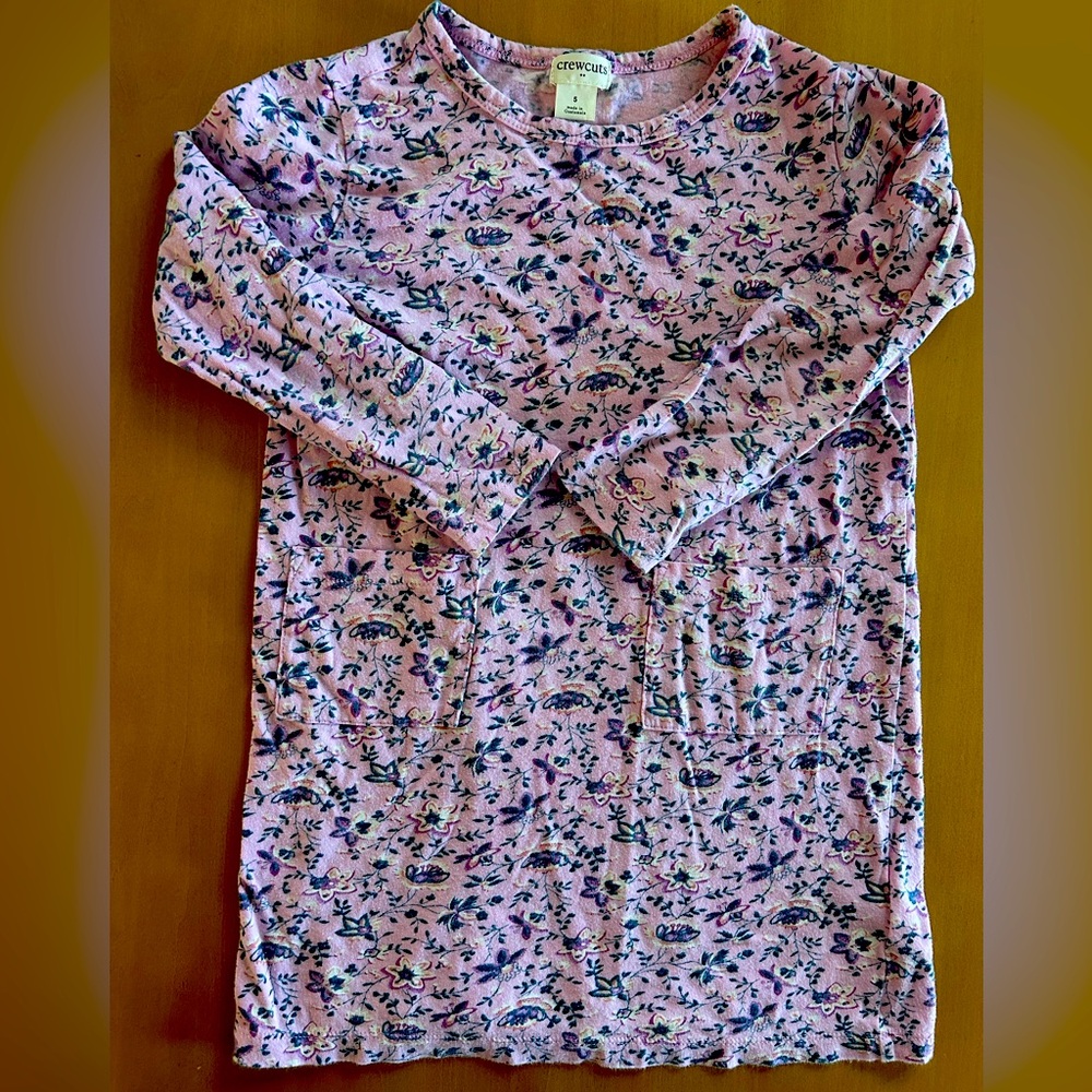 Girls lightweight Crewcuts purple floral dress